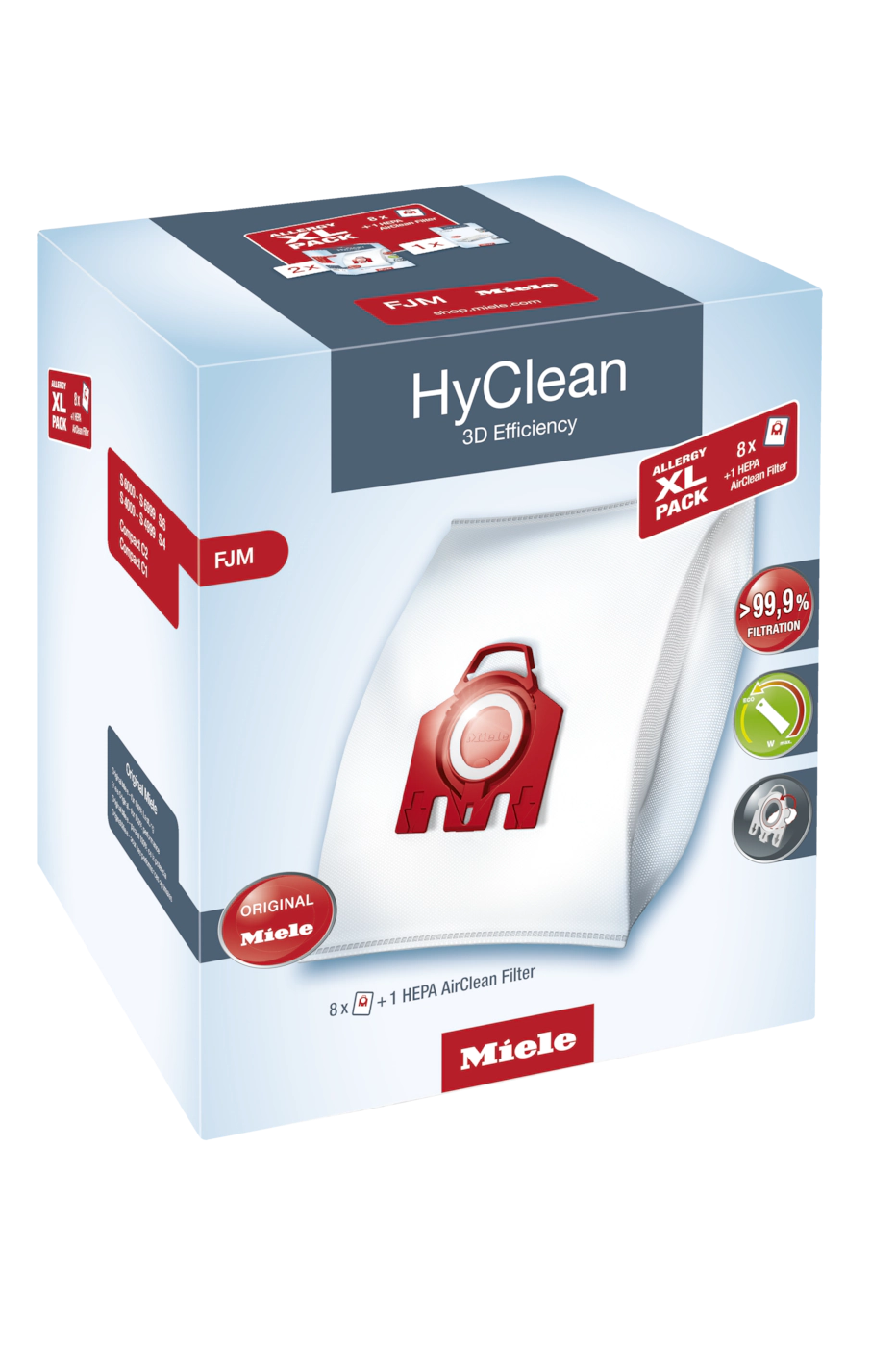 Комплект мешков пылесборников Allergy XL Pack 2 HyClean FJM + фильтр HA 50 Miele купить в Нефтеюганске | Всегда в наличии! | Артикул 10632910 | Официальный сайт