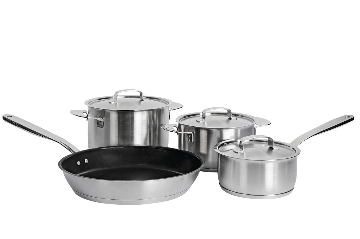 Комплект посуды All Steel с логотипом Miele 4 предмета KMTS 5704-2 Miele купить в Нефтеюганске | Всегда в наличии! | Артикул 11945190 | Официальный сайт